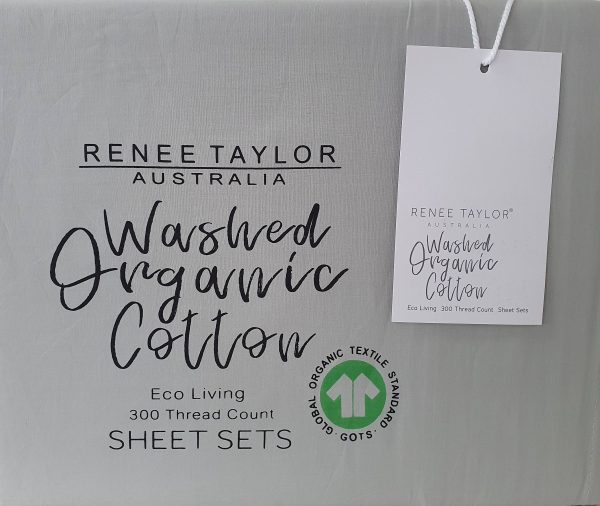 Organic Cotton Percale 300TC VAPOUR Sheet Set by Renee Taylor Supply