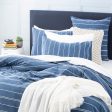 Hudson Vintage Washed Cotton Chenille Blue Quilt Cover Set by Renee Taylor Online Sale