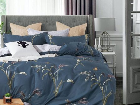 Reed Teal Quilt Cover Set by Ardor For Sale