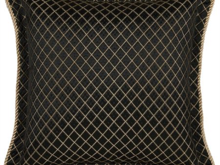 Lancaster Black Square Filled Cushion by Davinci For Discount