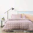 Park Avenue Paradis PLUM Washed Chambray QUILTED Quilt Cover Set Discount