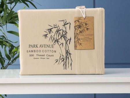 Park Avenue 500 Thread Count DOVE Natural Bamboo Cotton Sheet Set Hot on Sale