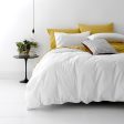 European Vintage Washed Cotton Quilt Cover Set WHITE by Park Avenue Online