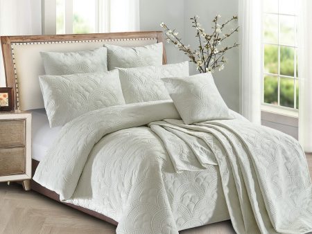 Mystique WHITE Quilt Cover Set by Concierge Cheap