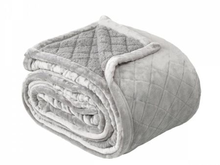 Mansfield Aluminium Sherpa Blanket by Bianca Online now