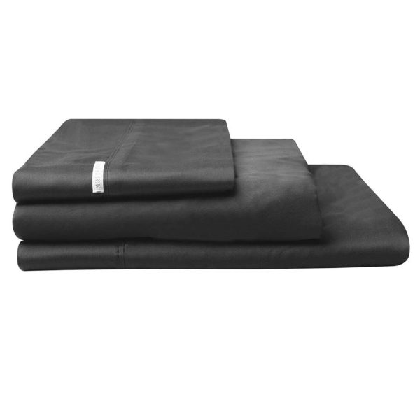 300TC Cotton Percale Sheet Set Charcoal by Logan and Mason Online Hot Sale