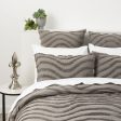 Wave GREY 100% Cotton Chenille Vintage Quilt Cover Set by Cloud Linen Sale