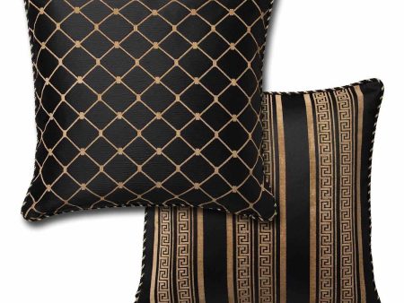 Massimo Black (Trellis)  European Pillowcase by Davinci For Discount