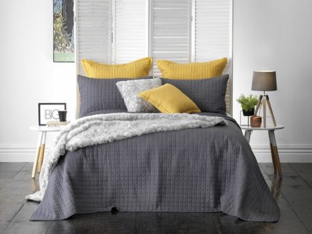 Smithfield Charcoal Bedspread Set by Bianca Fashion