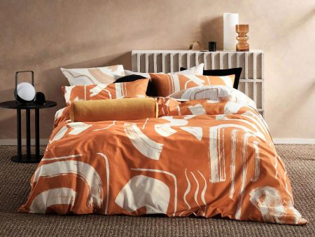 Arden Apricot Quilt Cover Set by Linen House Discount