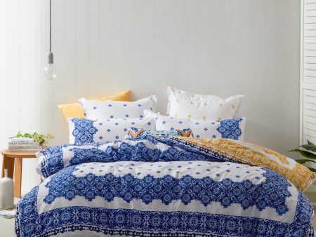 Palermo Navy Quilt Cover Set By Logan & Mason For Sale