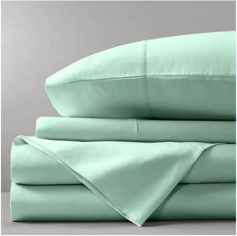 Luxury Bamboo Cotton Sheet Set 400TC AQUA By Concierge Discount