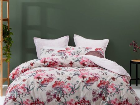 Clara Pink Quilt Cover Set By Logan & Mason on Sale