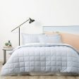 Park Avenue Paradis SKY Washed Chambray Quilted Quilt Cover Set Online Hot Sale