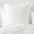 Wave WHITE European Pillowcases by Cloud Linen Sale