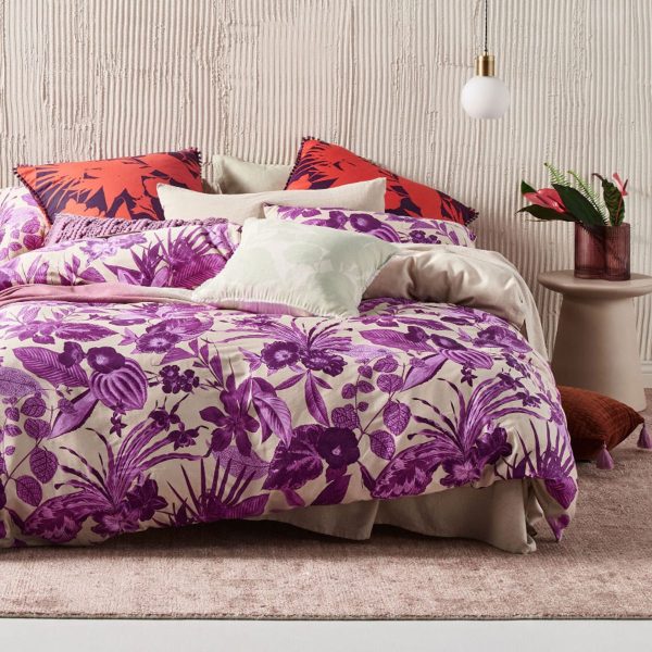 Nirvana Amethyst Quilt Cover Set by Linen House Online