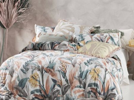 Habitation Teal Quilt Cover Set by Linen House For Cheap