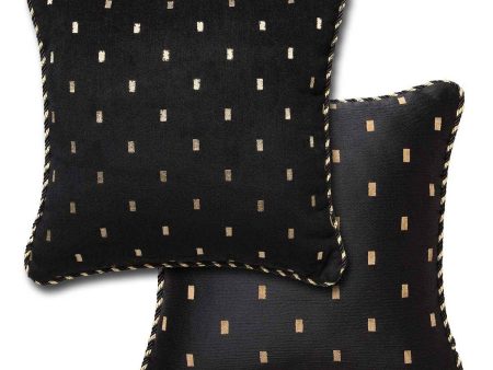 Massimo Black Square Cushion by Davinci Online Sale