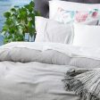 Solana SILVER Washed Cotton Quilt Cover Set by Renee Taylor on Sale