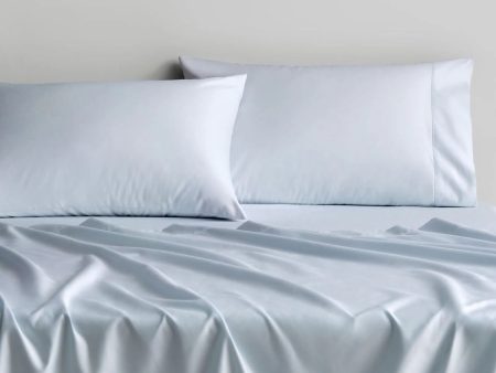 1000TC Hotel Weight Luxury Cotton Sateen Sheet Set SOFT BLUE by Sheridan For Cheap