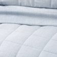 Park Avenue Paradis SKY Washed Chambray Quilted Quilt Cover Set Online Hot Sale