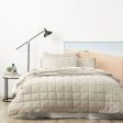 Park Avenue Paradis MUDDY TAUPE Washed Chambray Quilted Quilt Cover Set Online