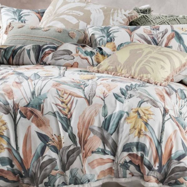 Habitation Teal Quilt Cover Set by Linen House For Cheap