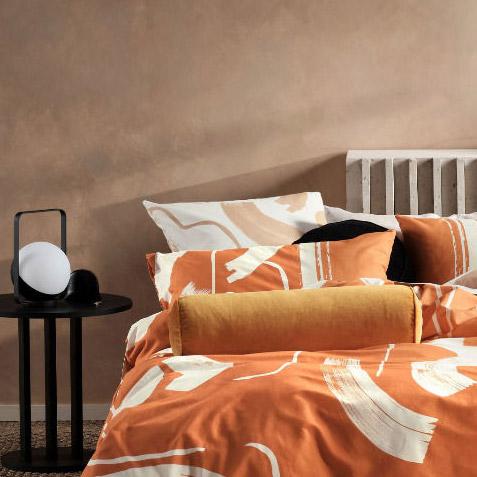 Arden Apricot Quilt Cover Set by Linen House Discount