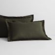 Abbotson Olive Linen Tailored Pillowcase Pair by Sheridan For Cheap