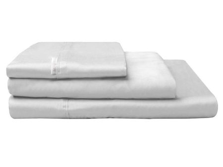 300TC Cotton Percale Sheet Set Silver by Logan and Mason on Sale