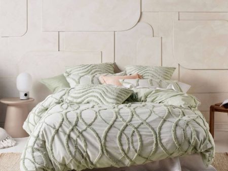 Amadora Wasabi Quilt Cover Set by Linen House For Discount