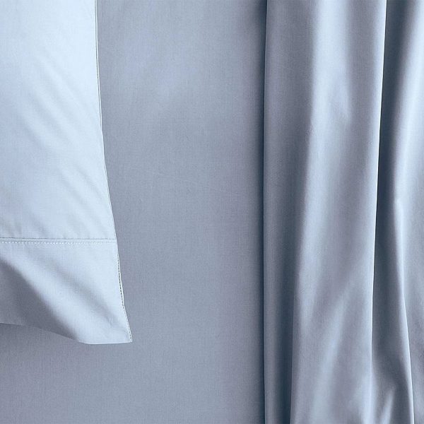 300TC Organic Classic Percale SOFT BLUE Sheet Set by Sheridan Online