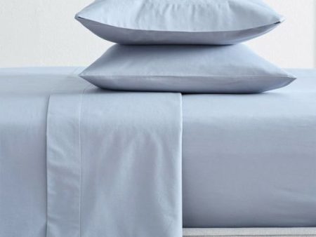 Organic Cotton Percale 300TC BLUE Sheet Set by Renee Taylor Online Hot Sale