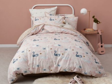 Swan Princess Quilt Cover Set By Logan & Mason Kids Discount