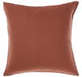 Nimes Rust Linen European Pillowcase by Linen House Online now