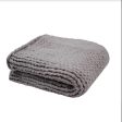 Chunky Knit Oslo Grey Throw Rug By Bambury Fashion