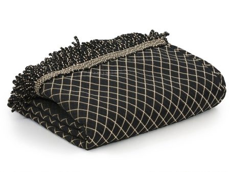 Lancaster Black Throw Rug by Davinci For Cheap