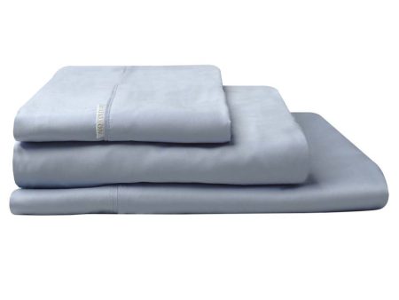 300TC Cotton Percale Sheet Set Denim by Logan and Mason Online Hot Sale