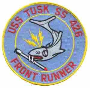 USS TUSK SS426 Navy Submarine Patch Fashion