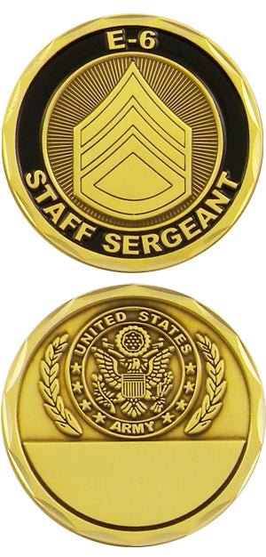 US Army Staff Sergeant E6 Challenge coin For Cheap