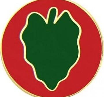 24th Infantry Division metal hat pin Supply