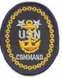 US Navy Senior Advisor E9 Command Badge into a cloth patch For Sale