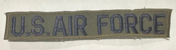 US Air Force Branch Tape in Green Subdued cloth with blue letters For Cheap