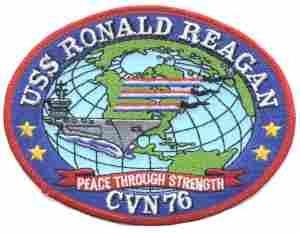 CVN76 USS Ronald Reagan US Navy Nuclear Power Supercarrier patch on Sale