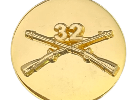 32nd Infantry Enlisted Regimental Branch Of Service Insignia Badge For Sale