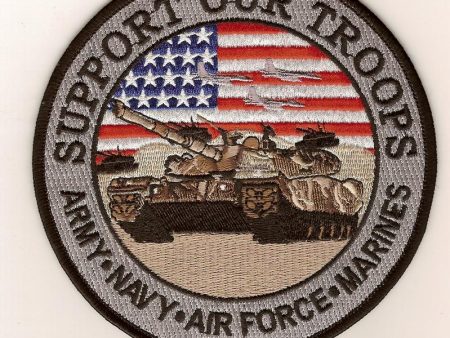 Support Our Troops 5 Inch Cloth Patch For Discount