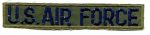 US Air Force Branch Tape in Green Subdued cloth with blue letters For Cheap