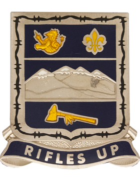 157th Infantry Regiment Colorado National Guard Unit Crest with RIFLES UP Motto Online now