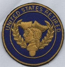 United States Retired, Patch, handmade Online Sale