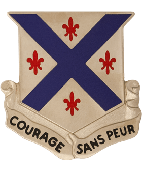 126th Armor Infantry Regiment Army National Guard Unit Crest with Courage Sans Peur Motto For Cheap